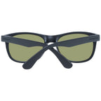 Serengeti black plastic sunglasses with dark tinted lenses, stylish eyewear featuring a sleek frame design.