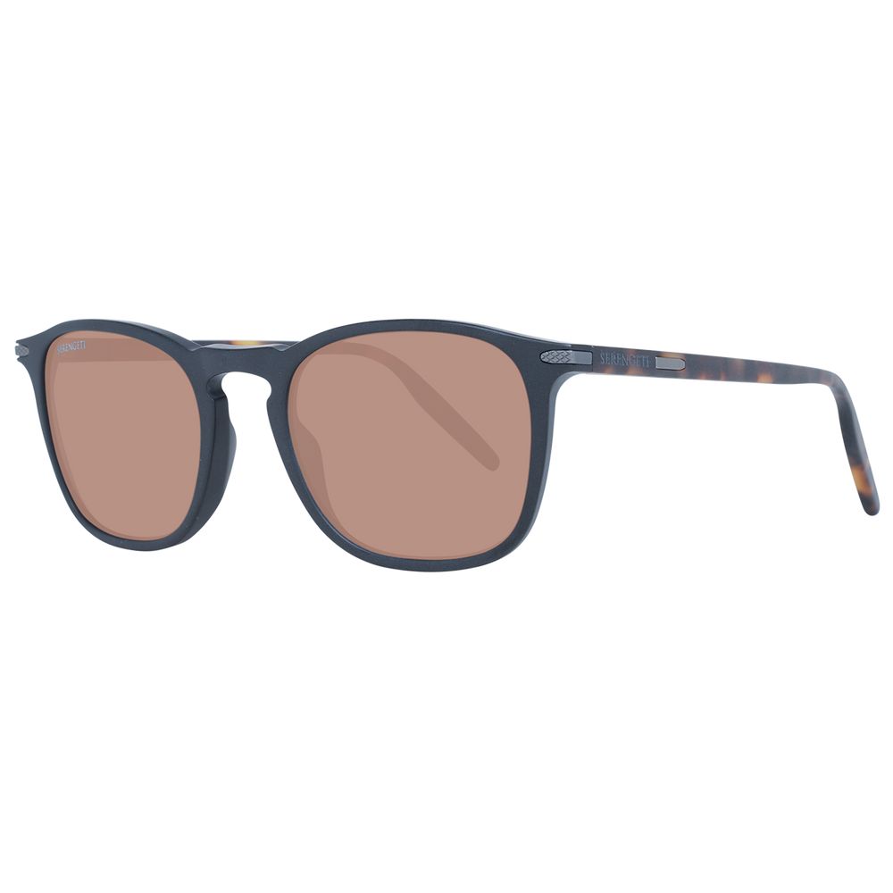 Serengeti black acetate sunglasses with sleek frames and dark lenses, stylish and UV-protective eyewear.