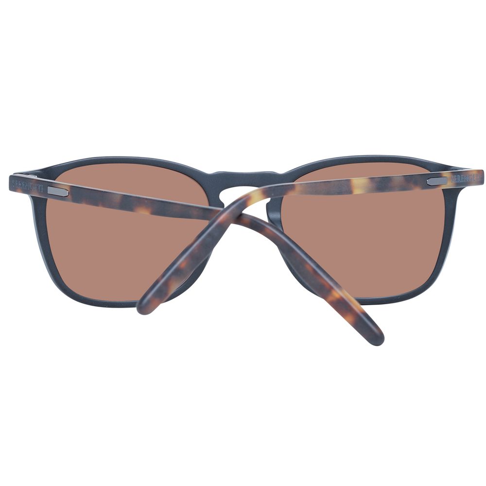 Serengeti black acetate sunglasses with sleek frames and dark lenses, stylish eyewear for sun protection and fashion.