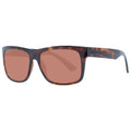 Serengeti brown plastic sunglasses with rounded frames and dark tinted lenses, stylish eyewear for sun protection.