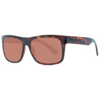 Serengeti brown plastic sunglasses with rounded frames and dark tinted lenses, stylish eyewear for sun protection.