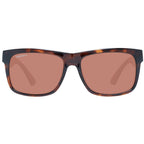 Serengeti brown plastic sunglasses with rounded frames and tinted lenses on a plain background.