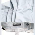 Dolce & Gabbana Sky Blue Cotton Stretch Skinny Pants