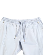 Dolce & Gabbana Light Blue Cotton Stretch Jogger Pants Dolce & Gabbana