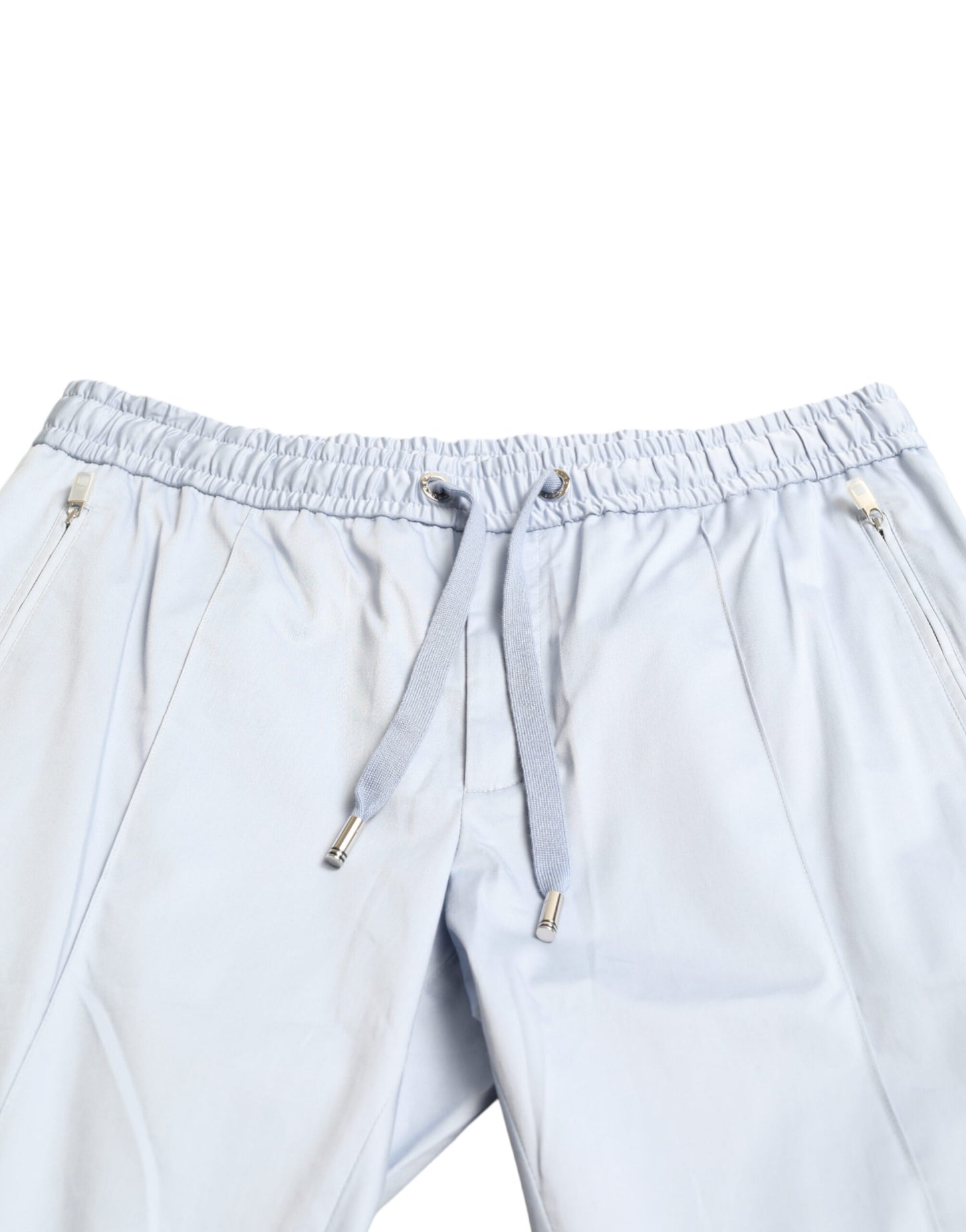 Dolce & Gabbana Light Blue Cotton Stretch Jogger Pants Dolce & Gabbana