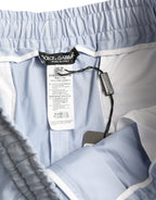 Dolce & Gabbana Light Blue Cotton Stretch Jogger Pants Dolce & Gabbana
