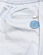 Dolce & Gabbana Light Blue Cotton Stretch Jogger Pants Dolce & Gabbana