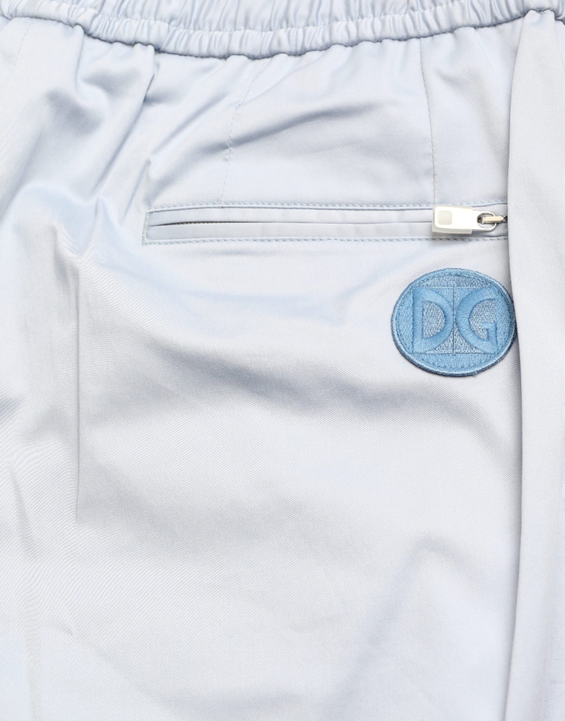 Dolce & Gabbana Light Blue Cotton Stretch Jogger Pants Dolce & Gabbana