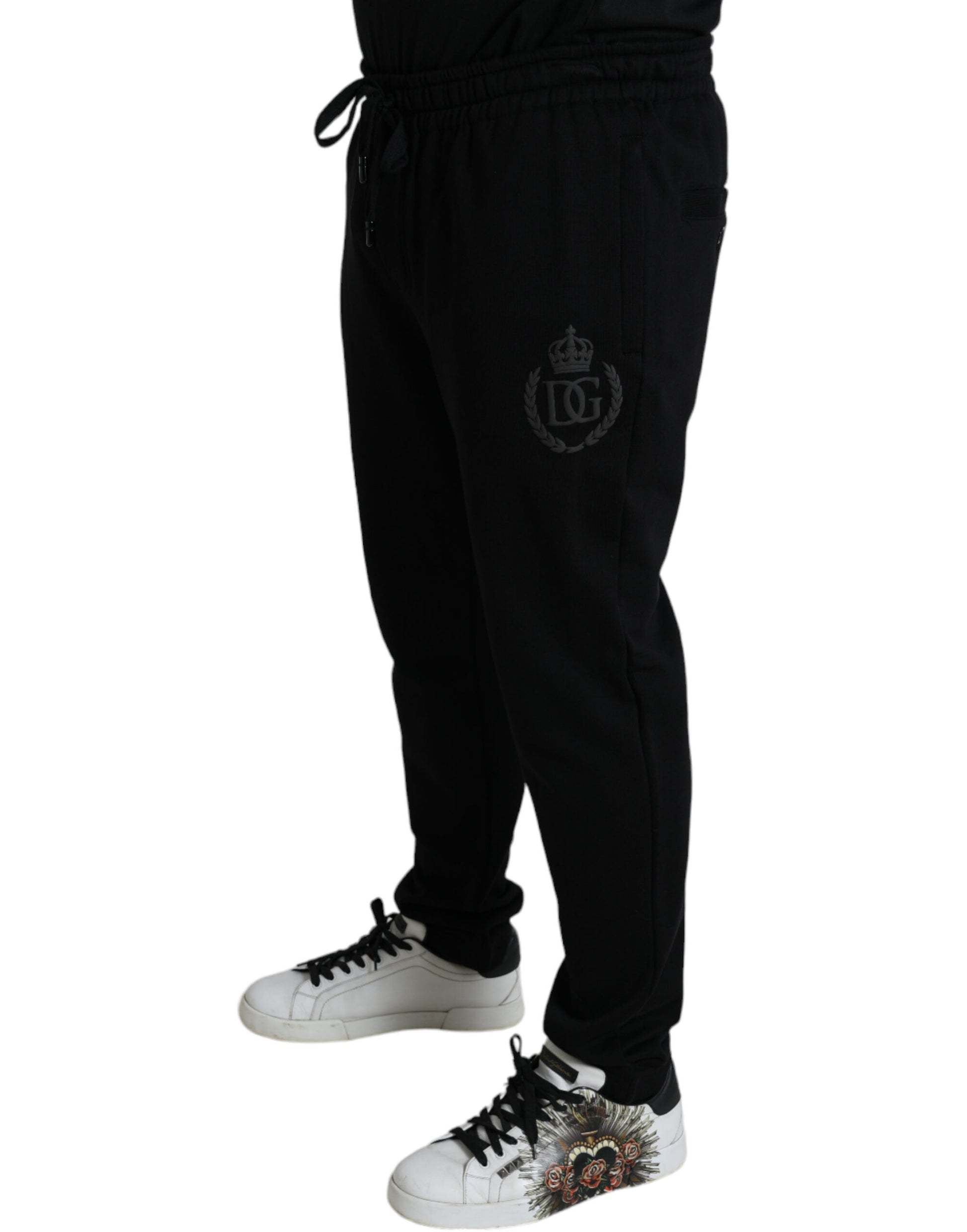 Dolce & Gabbana Black DG Logo Skinny Jogger Sweatpants Pants Dolce & Gabbana