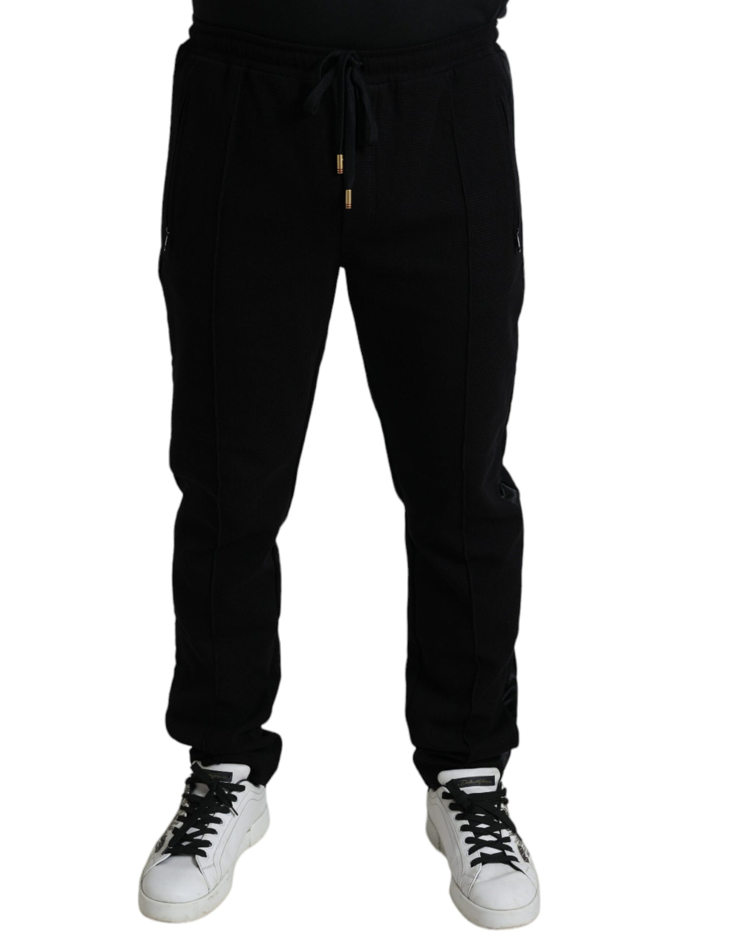 Dolce & Gabbana Black Cotton Skinny Jogger Sweatpants Pants Dolce & Gabbana