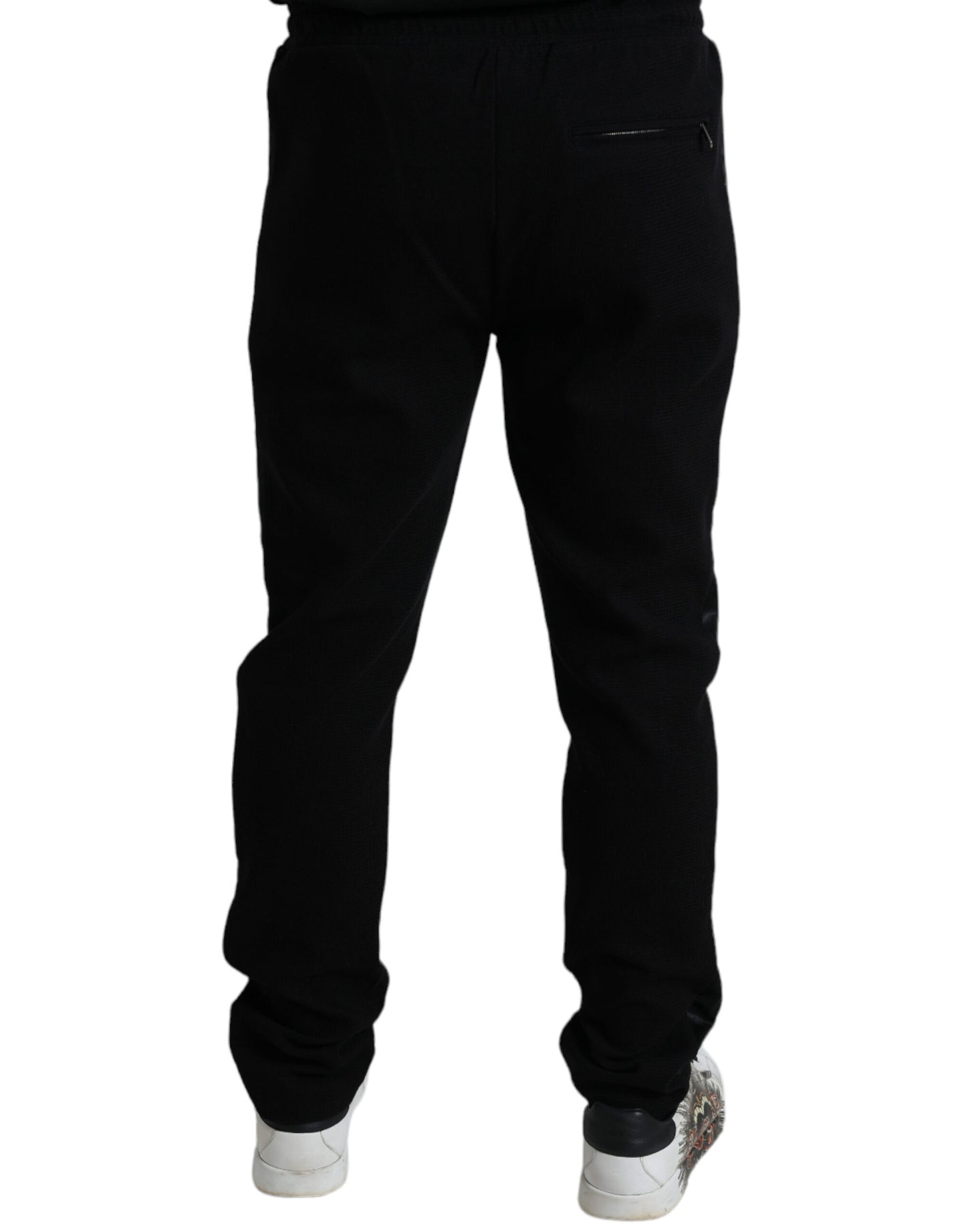 Dolce & Gabbana Black Cotton Skinny Jogger Sweatpants Pants Dolce & Gabbana