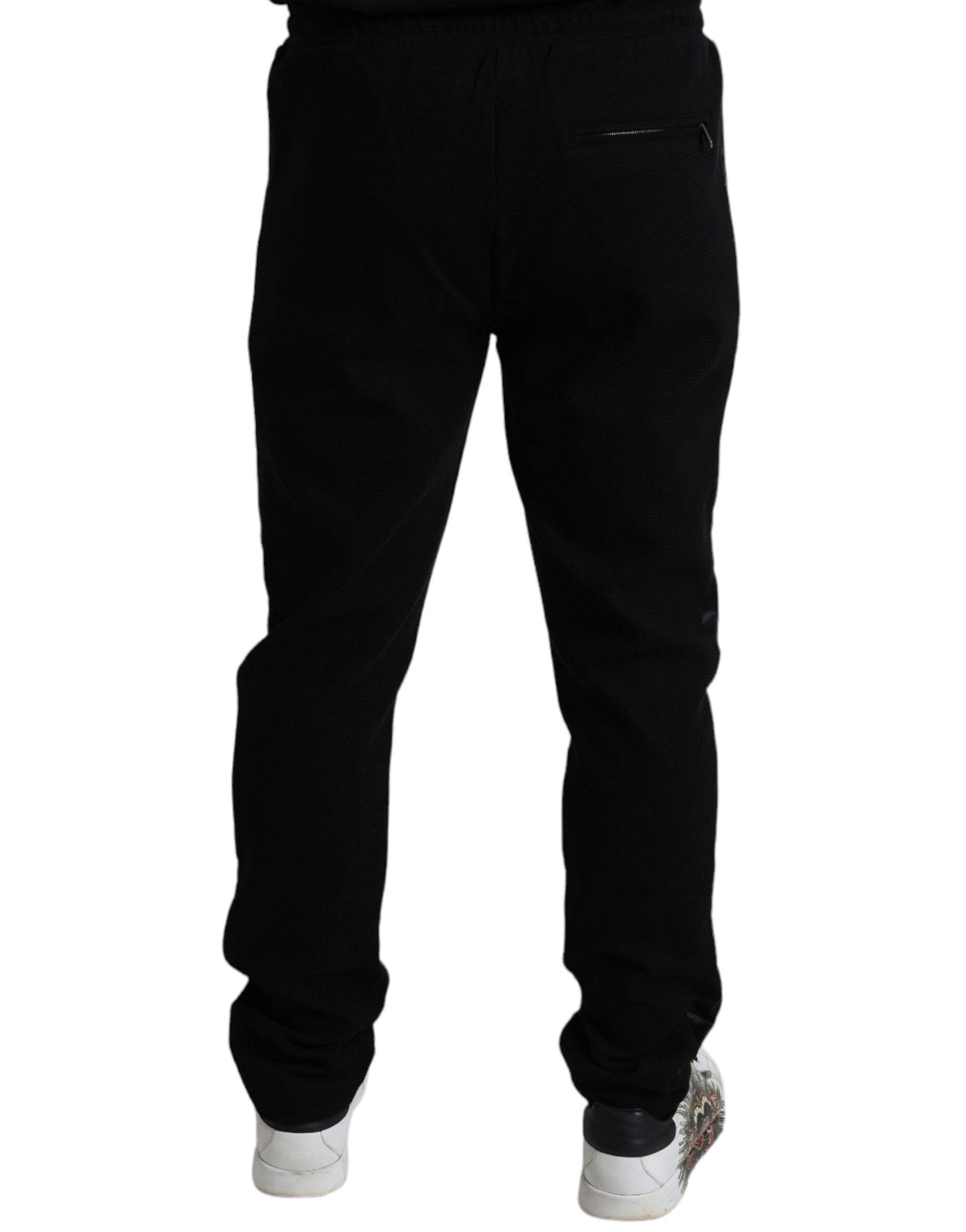 Dolce & Gabbana Black Cotton Skinny Jogger Sweatpants Pants Dolce & Gabbana