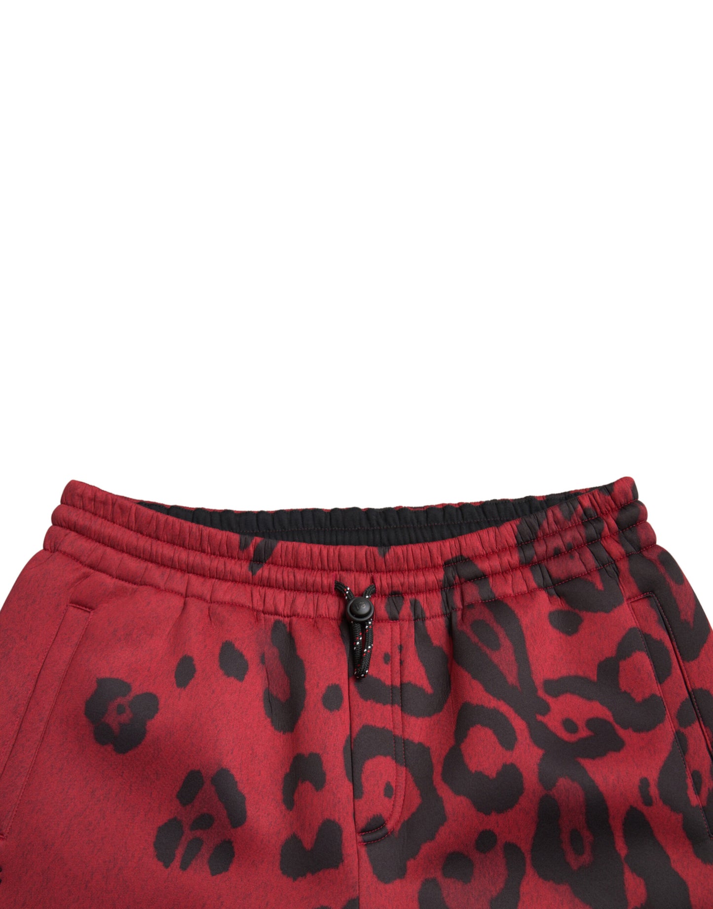 Dolce & Gabbana Red Black Leopard Stretch Jogger Pants Dolce & Gabbana