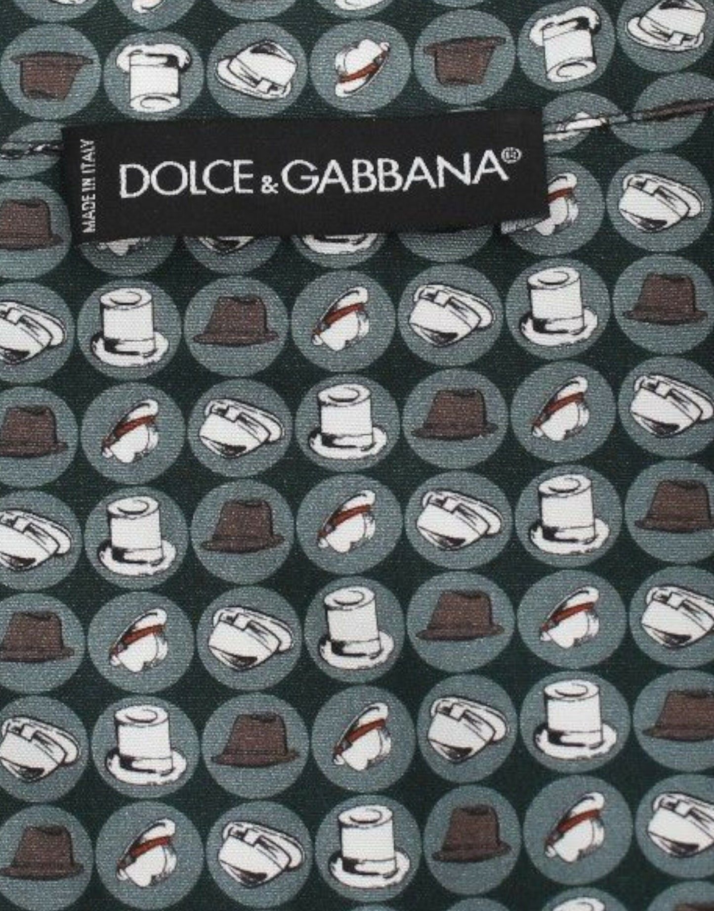 Dolce & Gabbana Green Hat Print Cotton Pajama Shirt Sleepwear Dolce & Gabbana