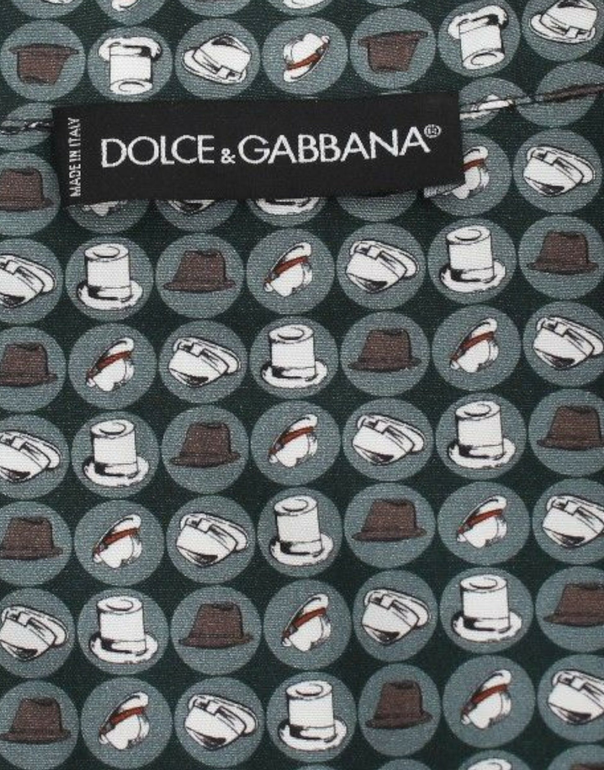 Dolce & Gabbana Green Hat Print Cotton Pajama Shirt Sleepwear Dolce & Gabbana