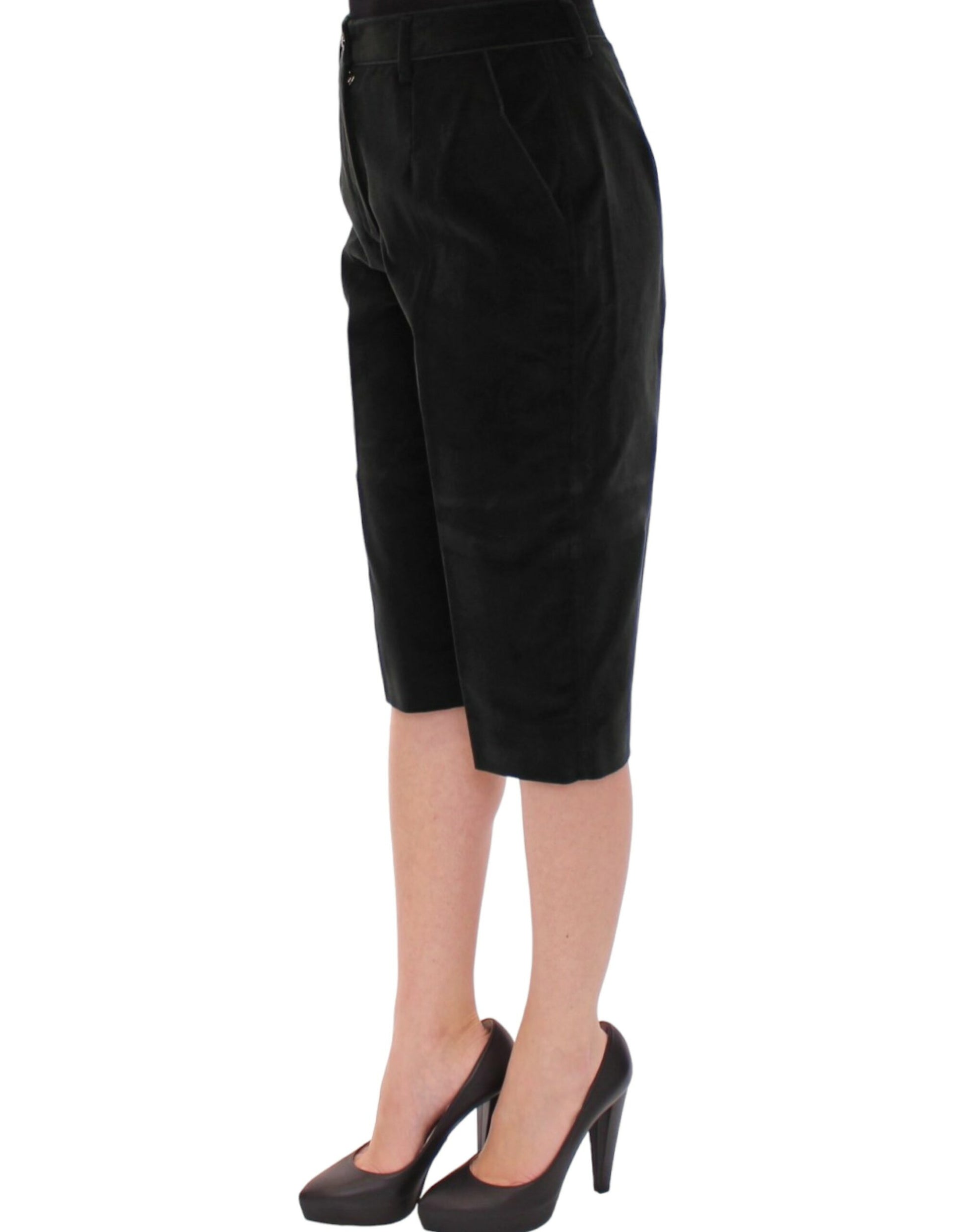 Dolce & Gabbana Black cotton shorts pants Dolce & Gabbana