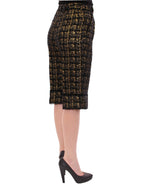 Black fabric shorts pants by Dolce & Gabbana, featuring a tailored fit and stylish design, shown on a model.