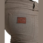 Dolce & Gabbana Brown Cotton Stretch Skinny Men Pants