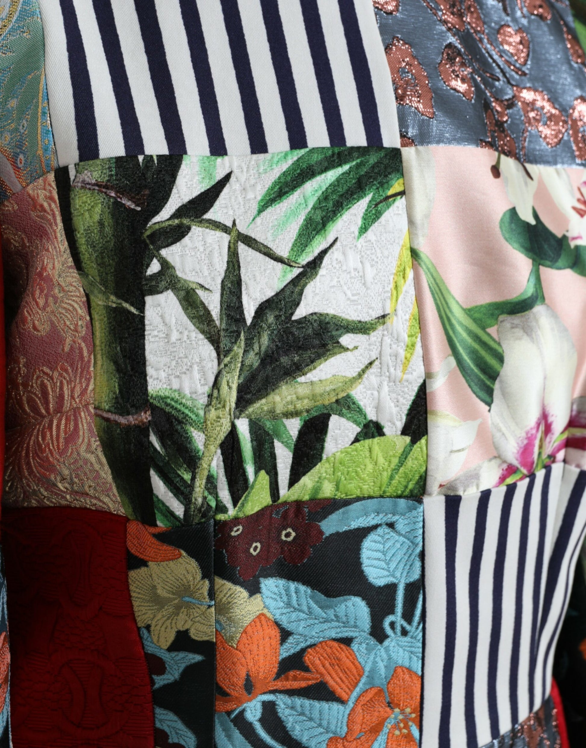 Dolce & Gabbana Multicolor Floral Patchwork Shift Mini Dress Dolce & Gabbana