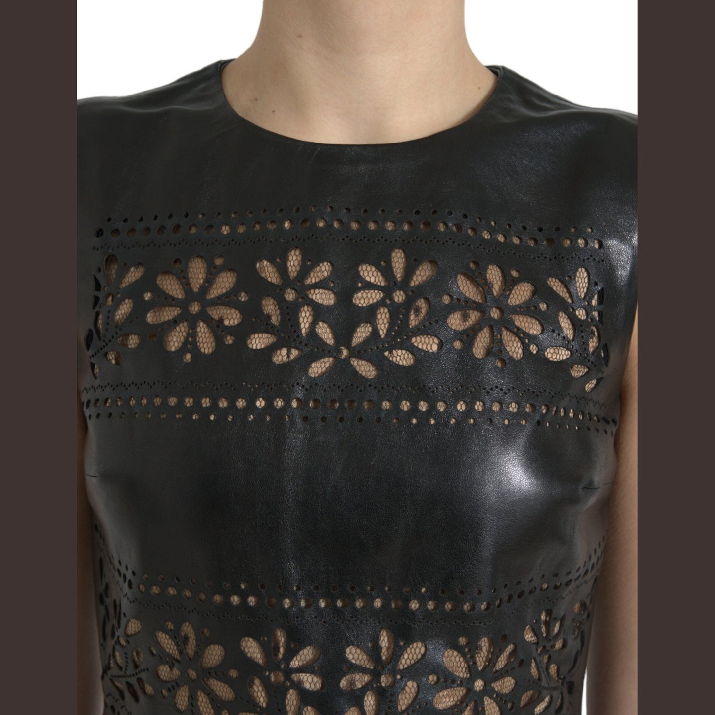 Valentino Shiny Black Nylon Cut Out A-line Mini Dress Valentino