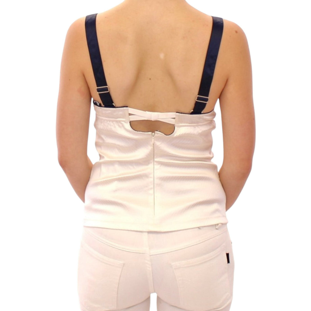 Dolce & Gabbana White sailor motive tank top