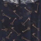 Dolce & Gabbana Blue gold key print silk blouse
