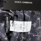 Dolce & Gabbana Blue gold key print silk blouse