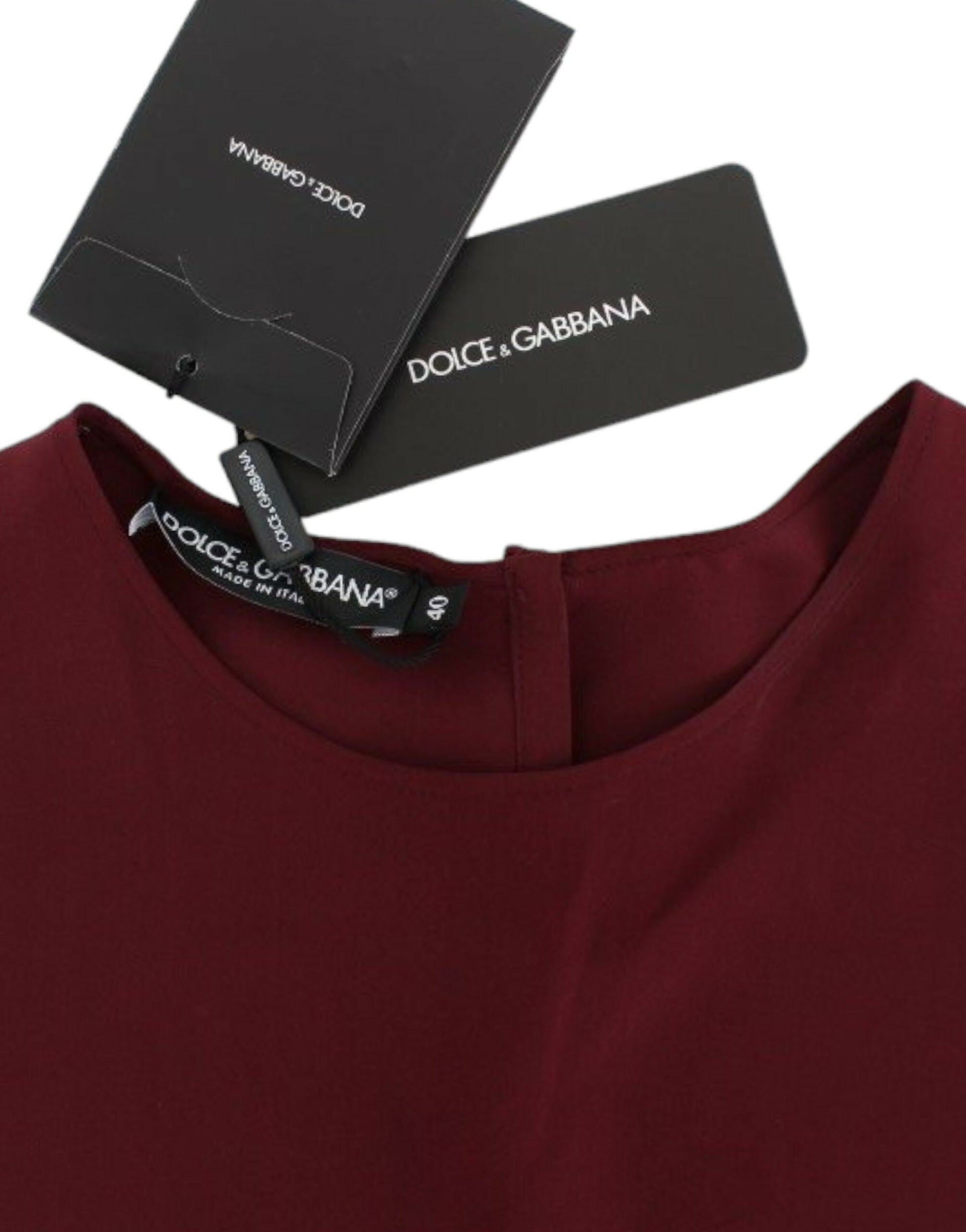 Dolce & Gabbana Red 3/4 sleeve silk blouse Dolce & Gabbana