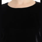 Dolce & Gabbana Black velvet shortsleeved blouse