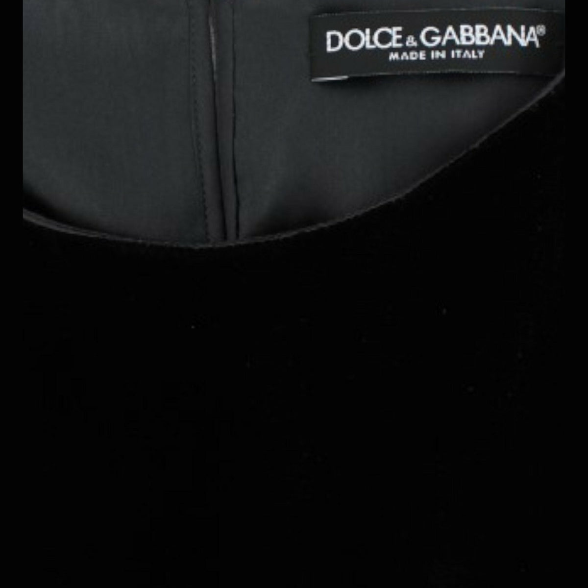 Dolce & Gabbana Black velvet shortsleeved blouse