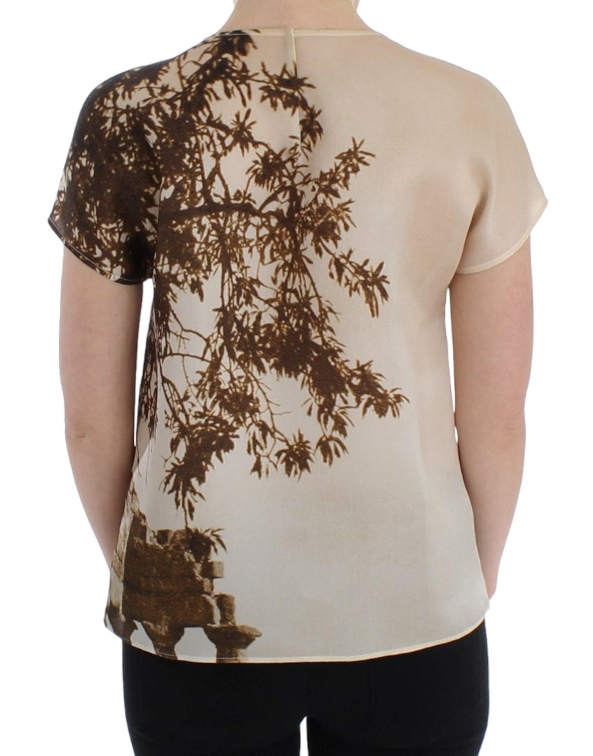 Dolce & Gabbana Brown Taormina silk blouse Dolce & Gabbana