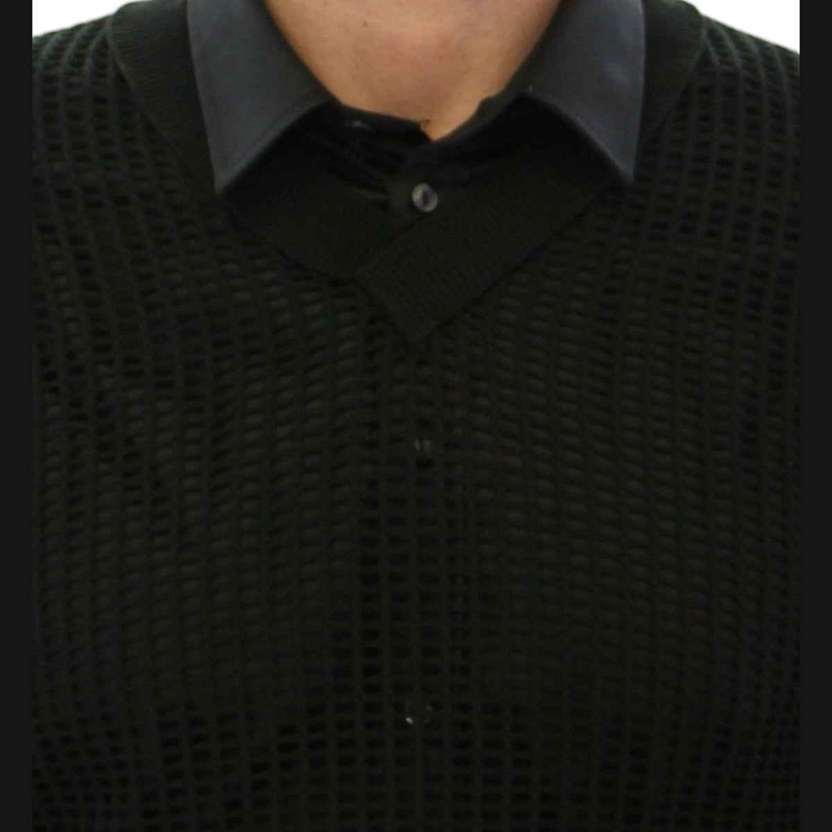 Dolce & Gabbana Dark Green Runway Netz Pullover Netted Sweater