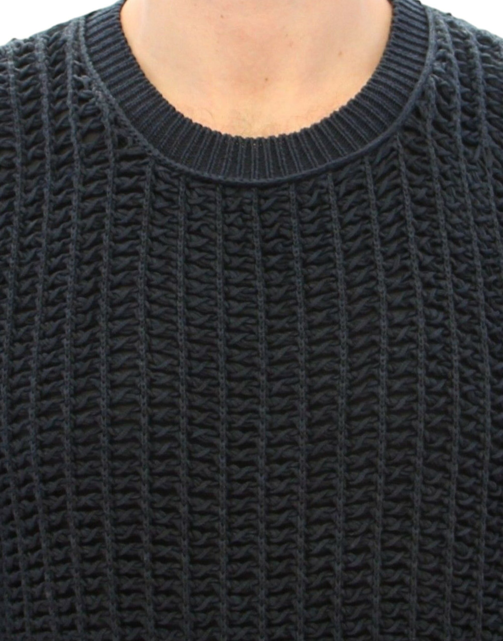 Dolce & Gabbana Blue Runway Netz Pullover Netted Sweater Dolce & Gabbana