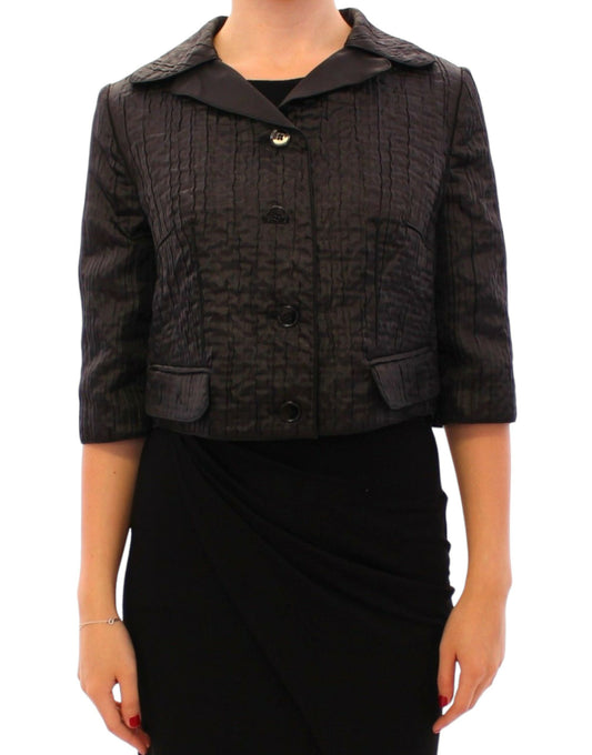 Dolce & Gabbana Black Short Bolero Shrug Jacket Coat Dolce & Gabbana