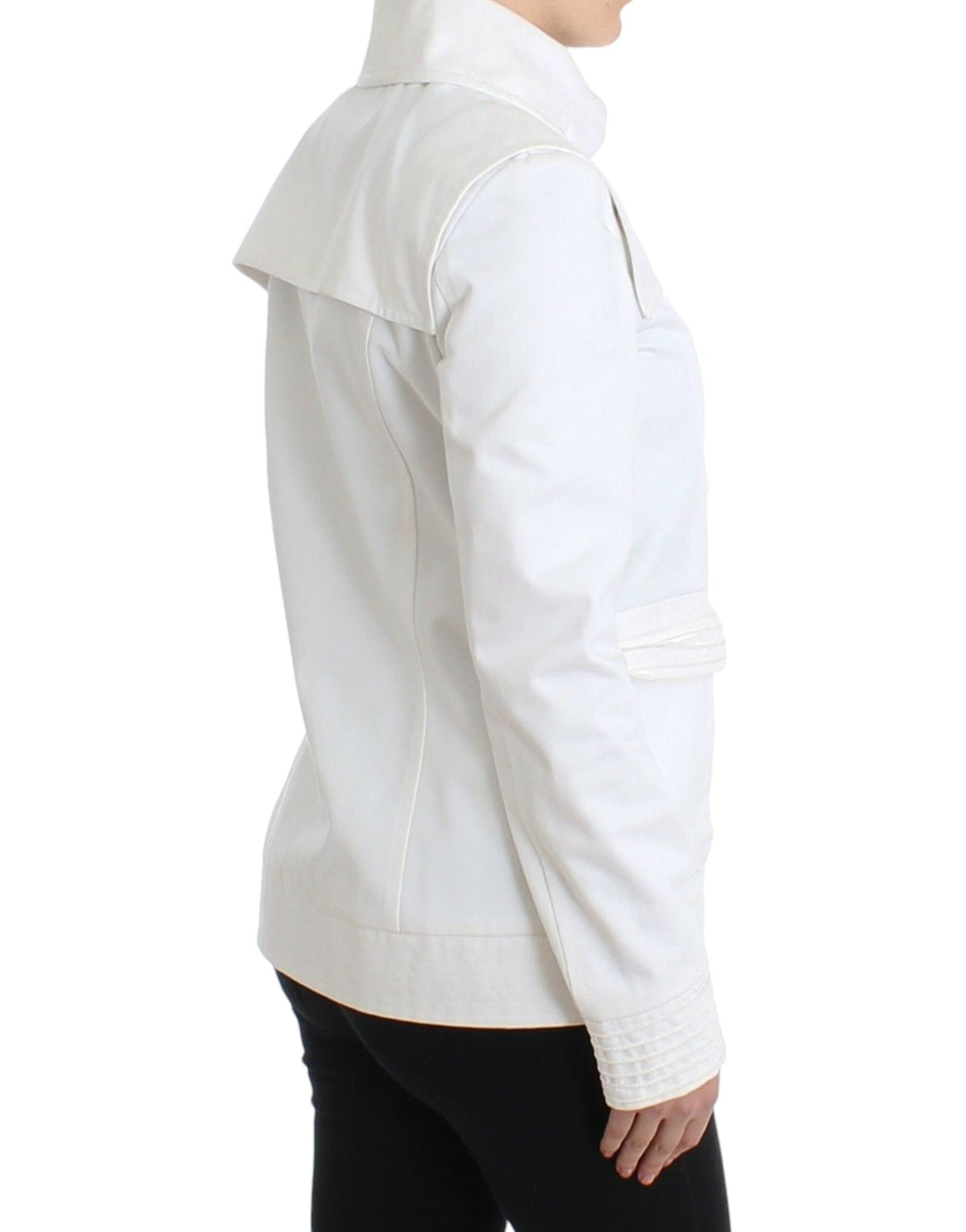 GF Ferre White Double Breasted Jacket Coat Blazer GF Ferre