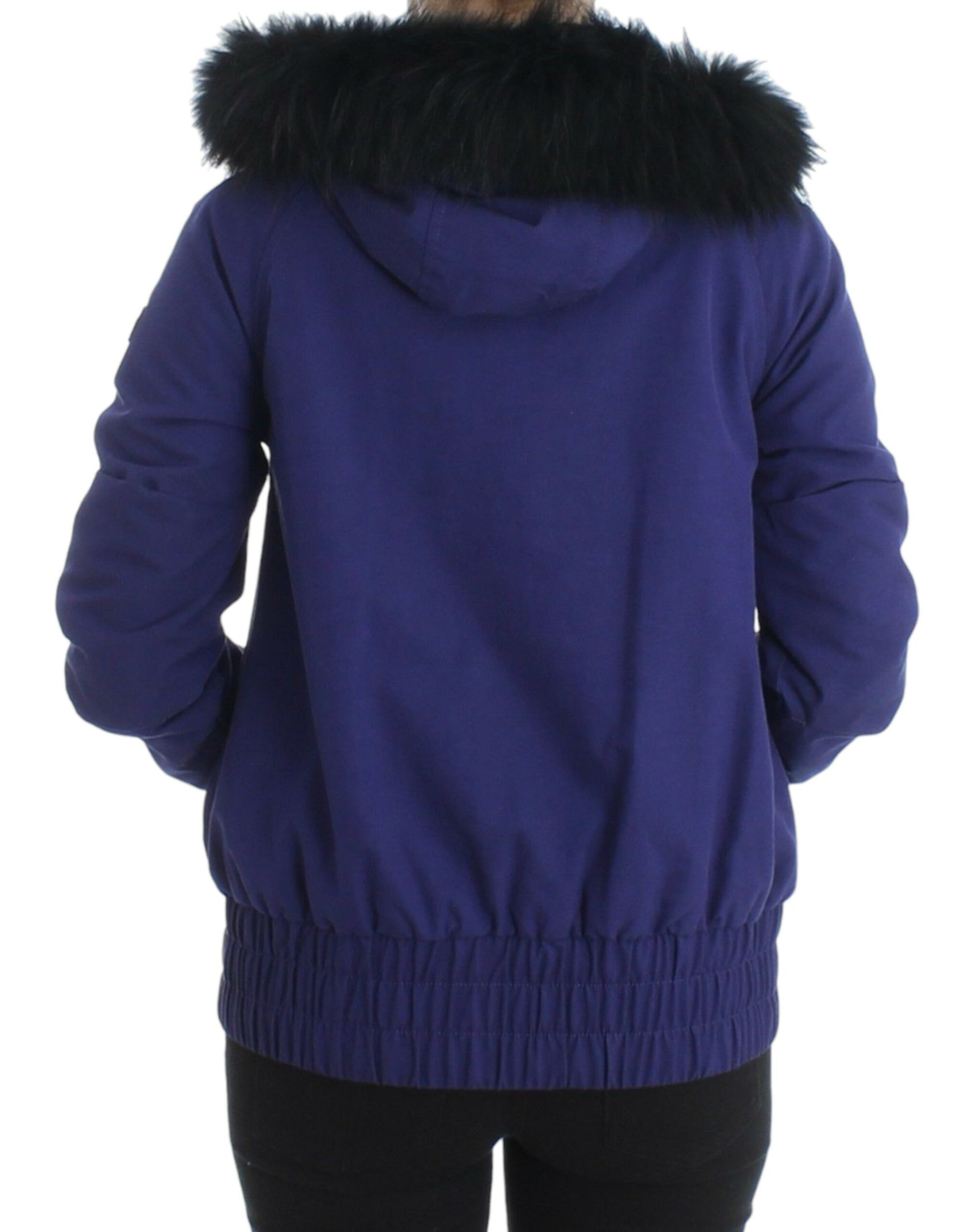 GF Ferre Blue Padded Jacket Hooded Short K-Way GF Ferre