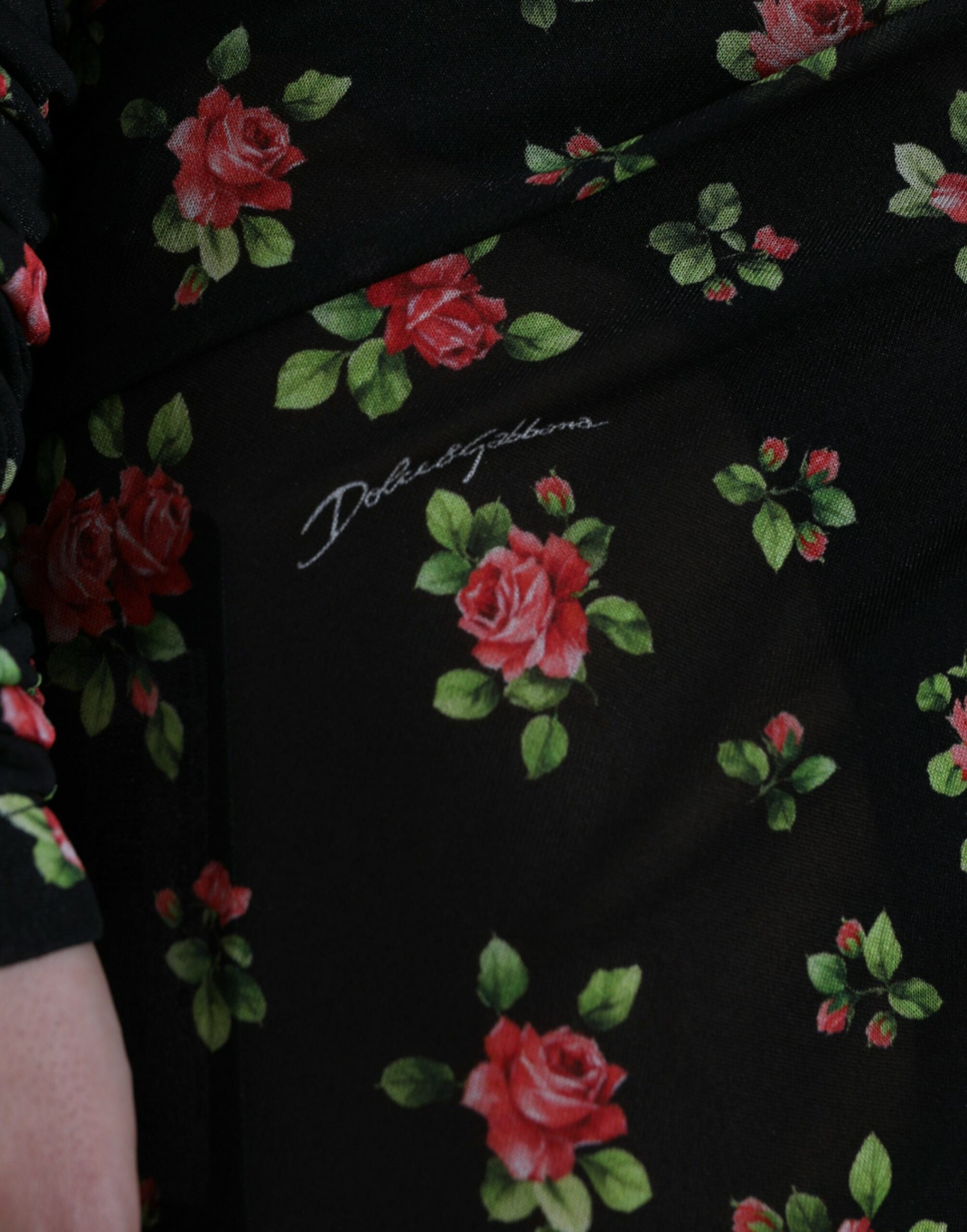 Dolce & Gabbana Black Floral Cut Out Sheath Long Maxi Dress Dolce & Gabbana