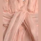 Dolce & Gabbana Pink Silk Chiffon Halter A-line Pleated Midi Dress