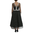 Dolce & Gabbana Black Crystal Embellished A-line Gown Dress
