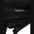 Dolce & Gabbana Black Crystal Embellished A-line Gown Dress