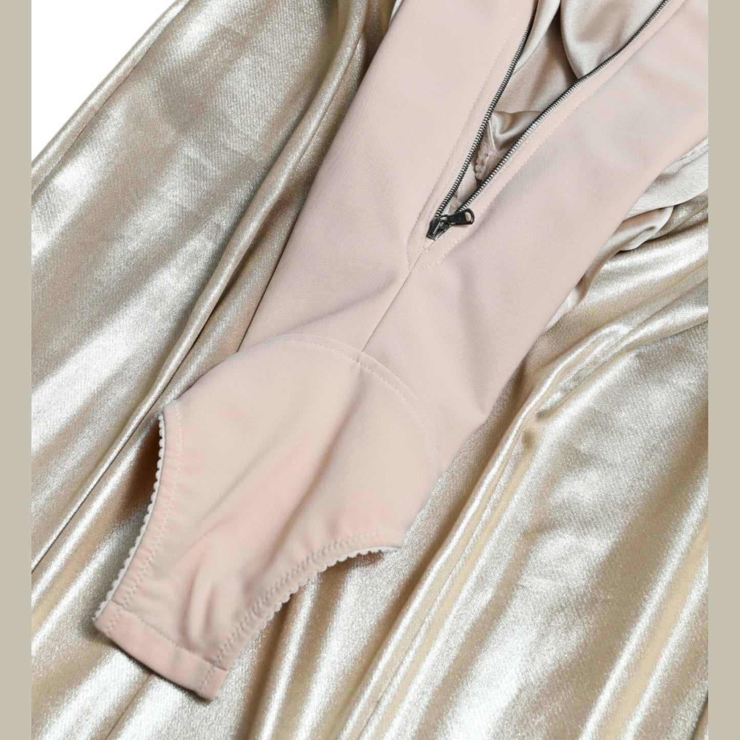 Dolce & Gabbana Metallic Gold Crystal Embellished Gown Dress