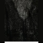 Black floral lace sheer A-line midi dress by Dolce & Gabbana with intricate lace details and a flowing silhouette.
