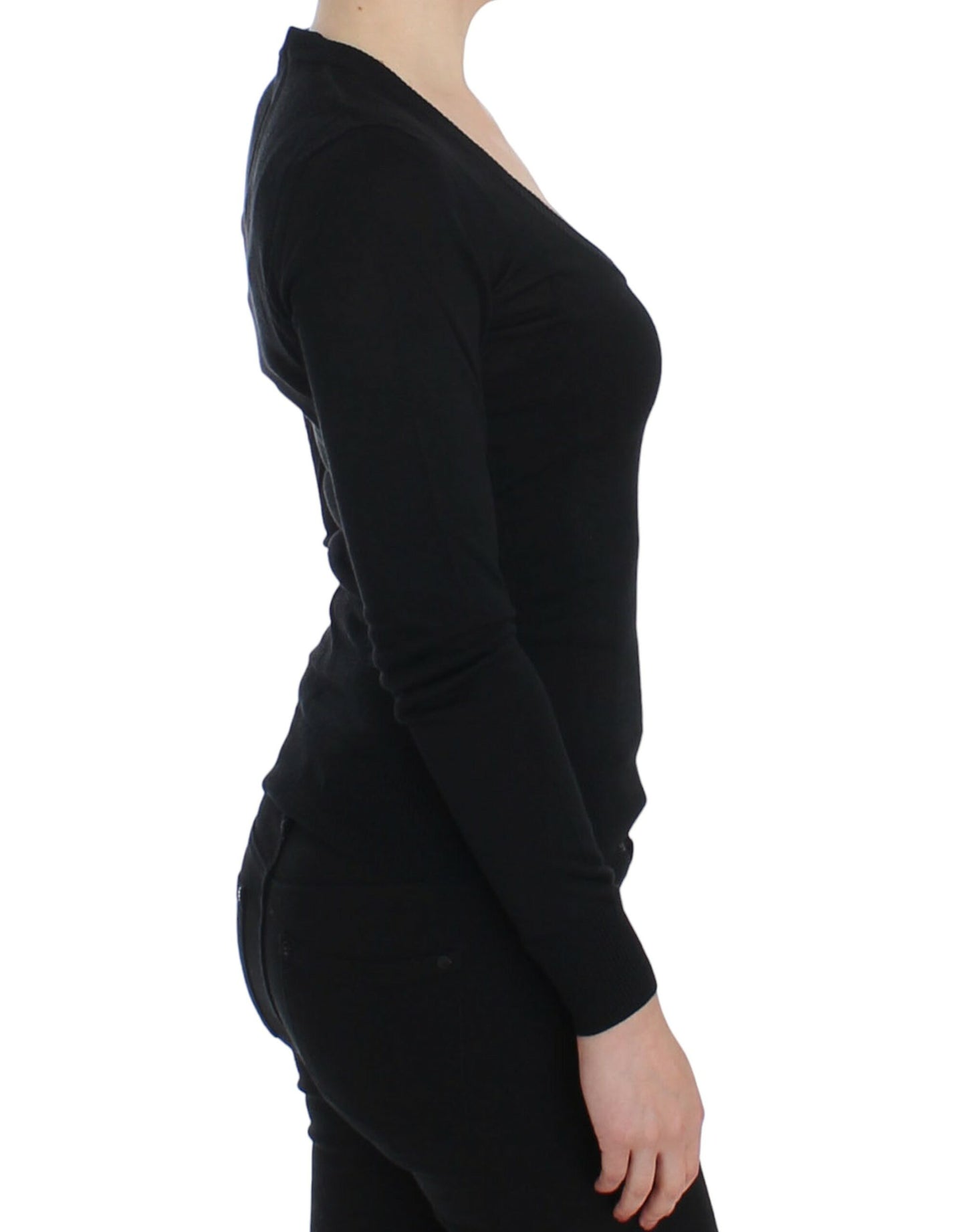 Dolce & Gabbana Black Cashmere Crewneck Sweater Pullover Dolce & Gabbana