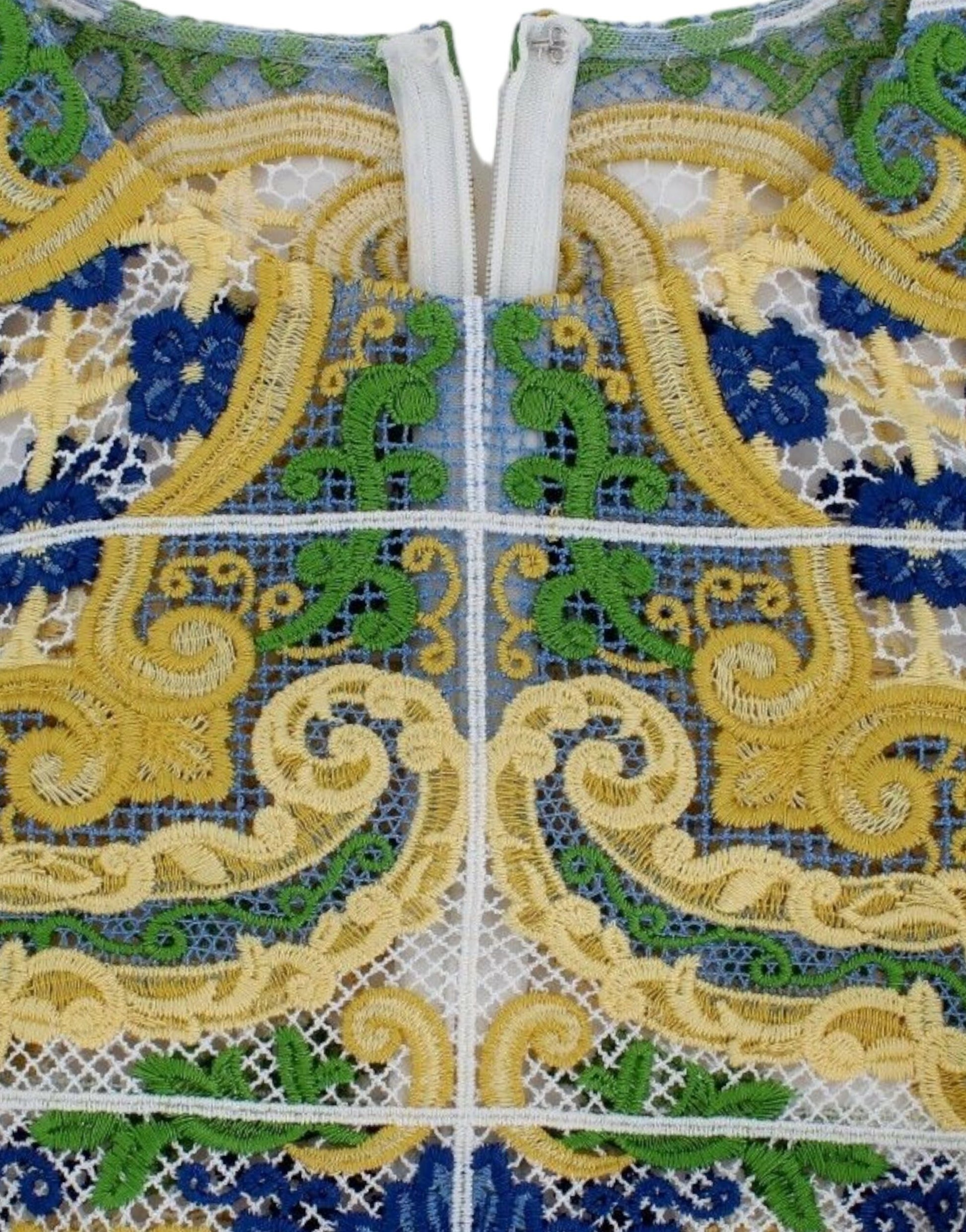 Dolce & Gabbana Multicolor Majolica Embroidered Sweater Dolce & Gabbana