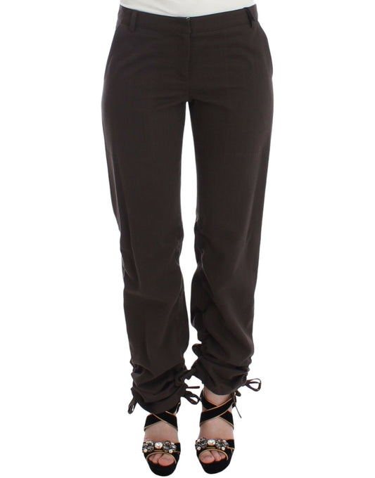 Ermanno Scervino Brown Chinos Casual Dress Pants Khakis Ermanno Scervino
