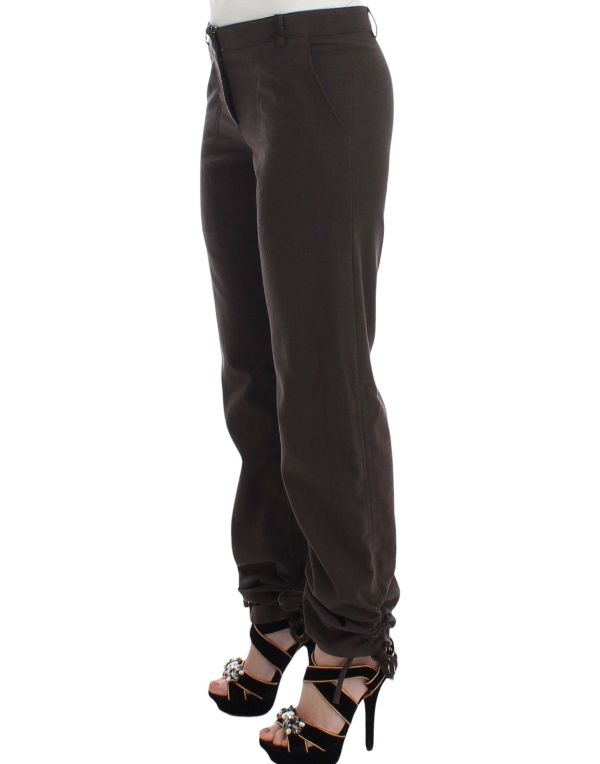 Ermanno Scervino Brown Chinos Casual Dress Pants Khakis Ermanno Scervino