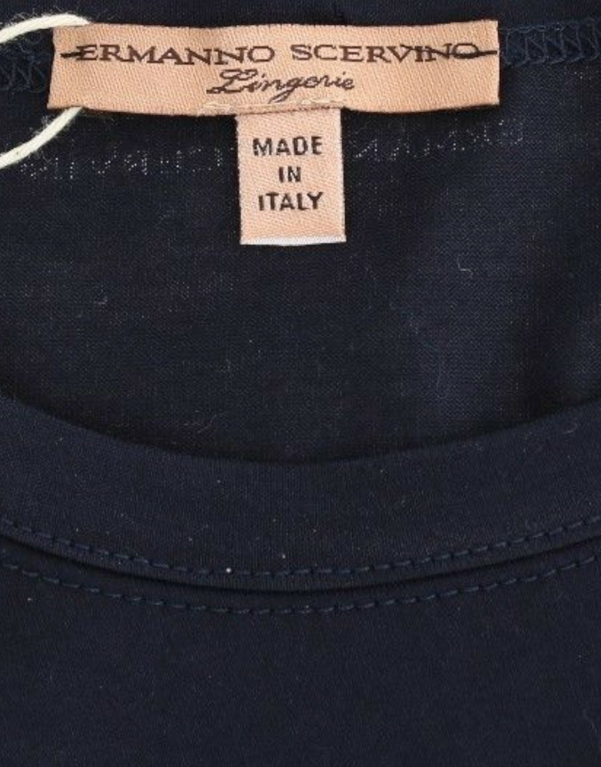 Ermanno Scervino Lingerie Blue Crewneck Cotton Logo T-shirt Ermanno Scervino