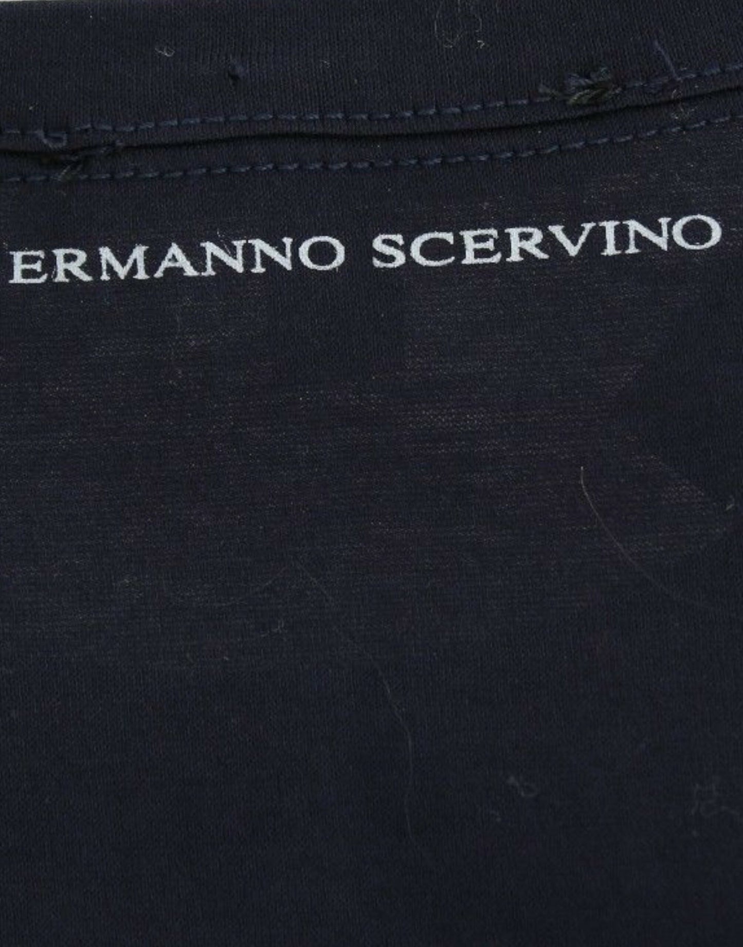 Ermanno Scervino Lingerie Blue Crewneck Cotton Logo T-shirt Ermanno Scervino