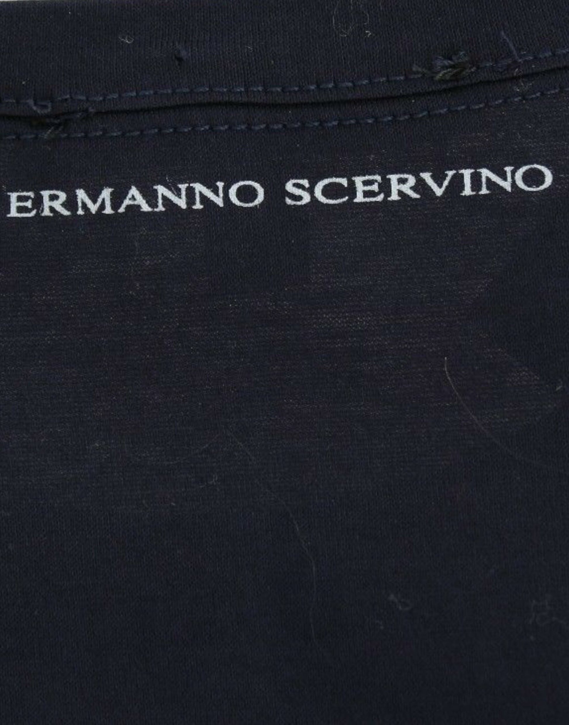Ermanno Scervino Lingerie Blue Crewneck Cotton Logo T-shirt Ermanno Scervino