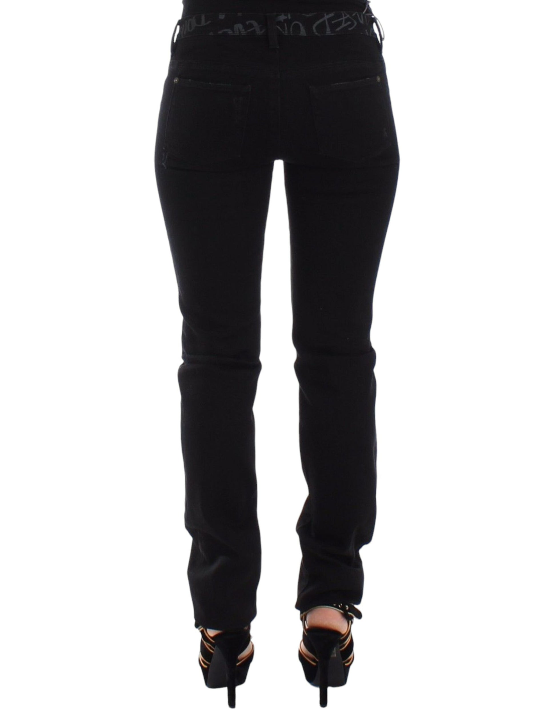Ermanno Scervino Black Slim Jeans Denim Pants Skinny Stretch Ermanno Scervino